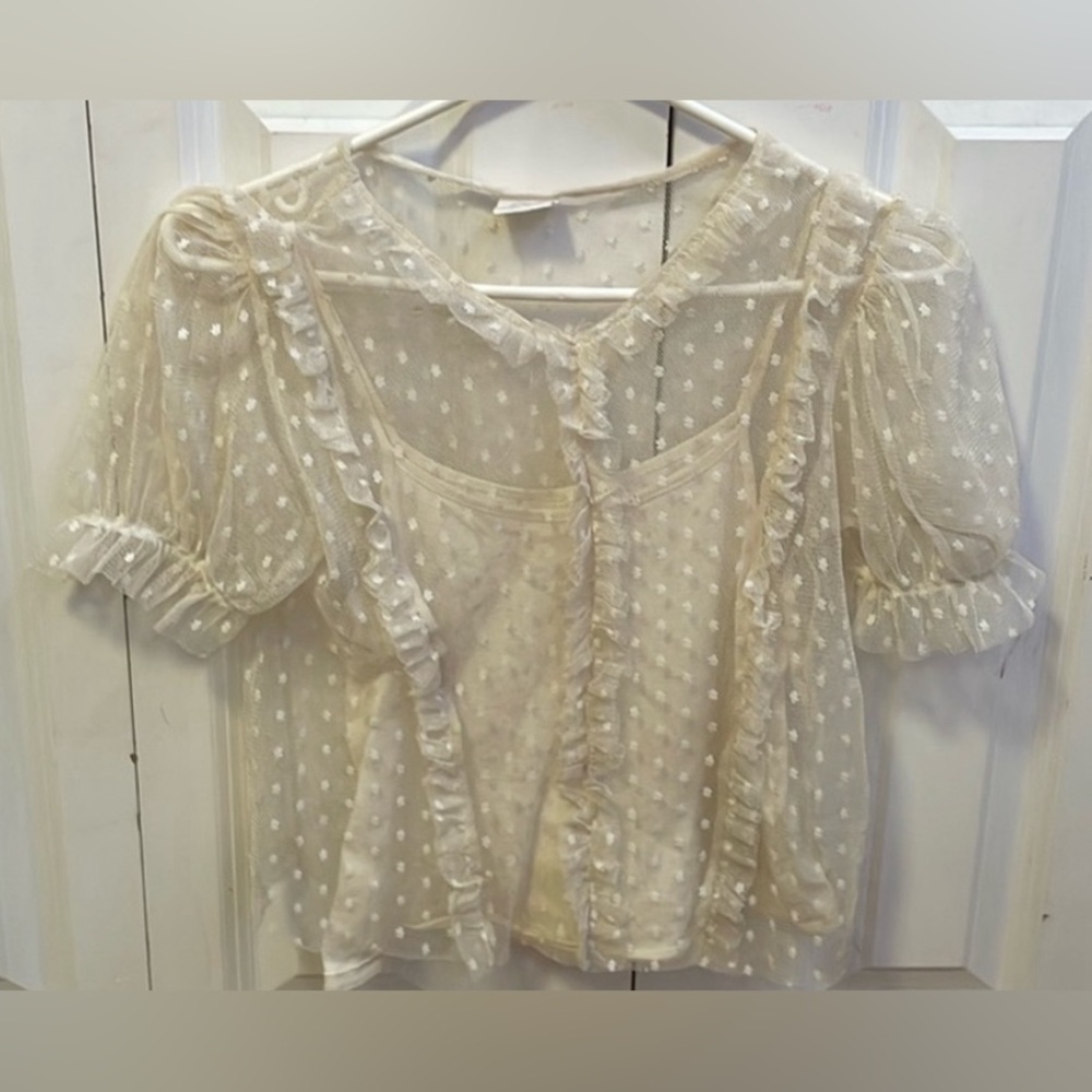 Zara lovely little blouse with camisole attached